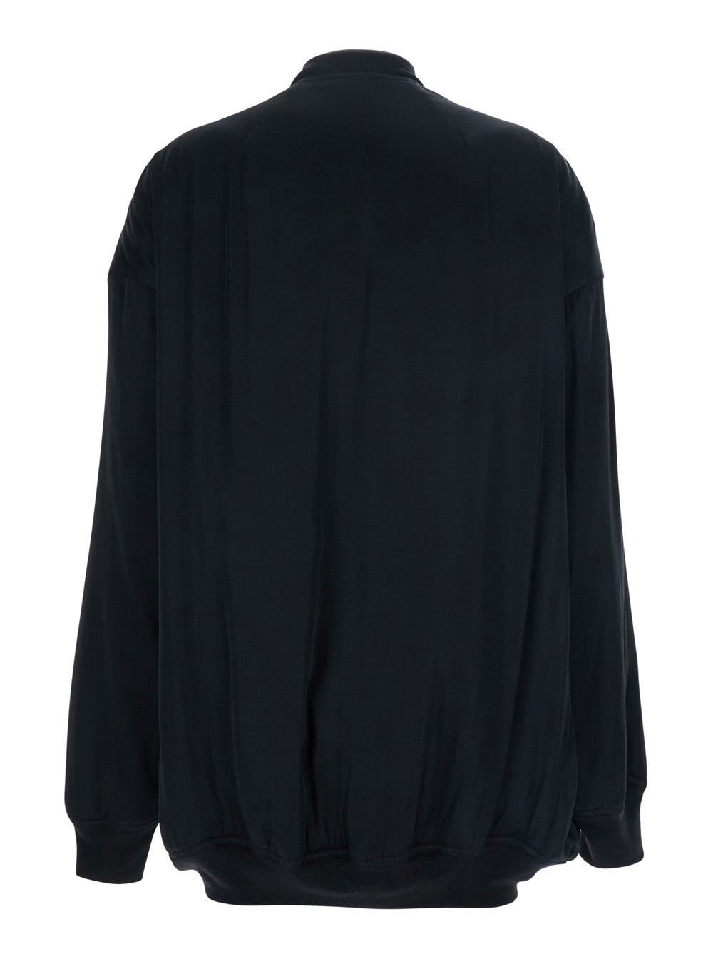 Rick Owens Women 'Jumbo Peter Flight' Black Bomber Jacket In Virgin Wool Woman
