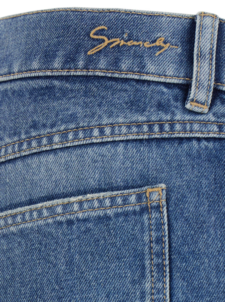 Givenchy Men Blue Five Pocket Denim Jeans In Man