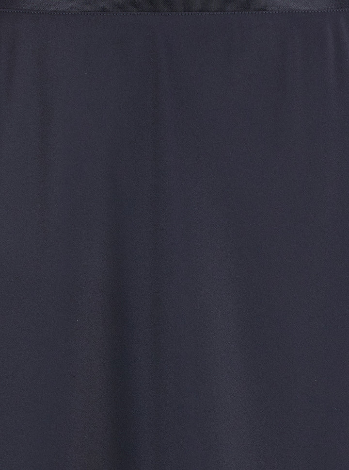 Max Mara Women 'Carnet' Blue Midi Skirt With Elastic Waist In Silk Woman