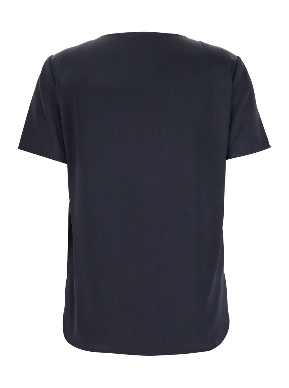 Max Mara Women 'Dida' Blue Crewneck T-Shirt In Silk Woman