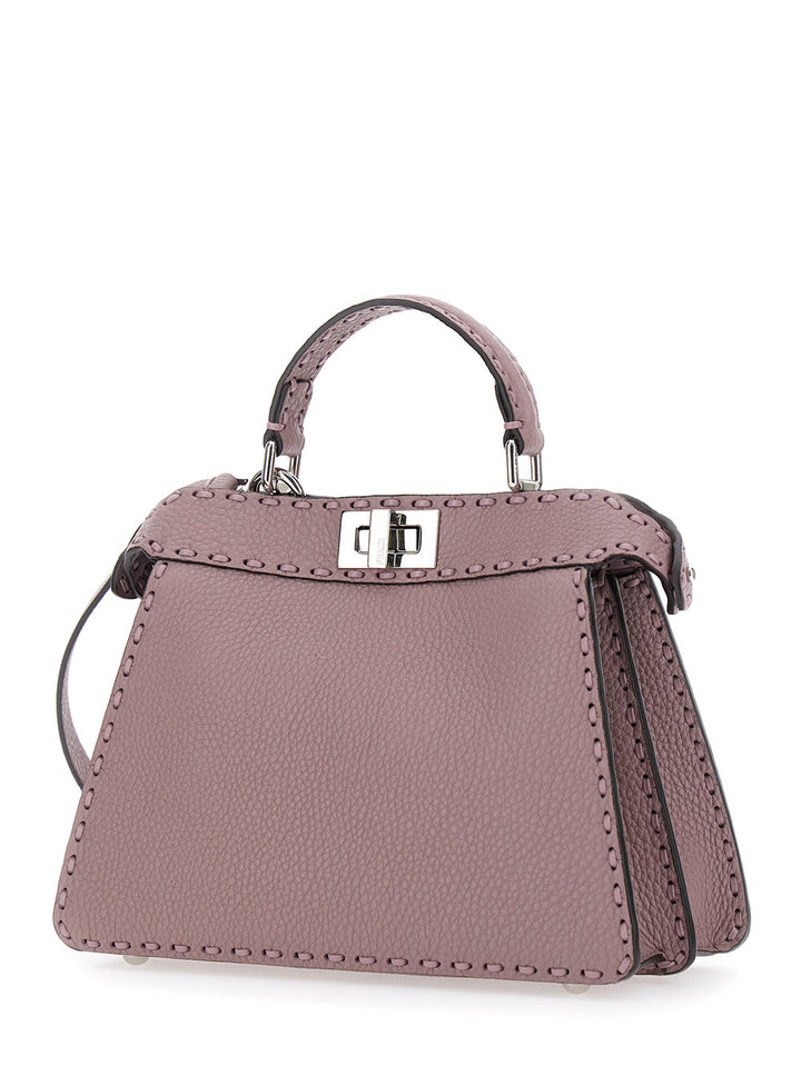 Fendi Women 'Peekaboo Iseeu Small' Pink Handbag With Shoulder Strap In Leather Woman