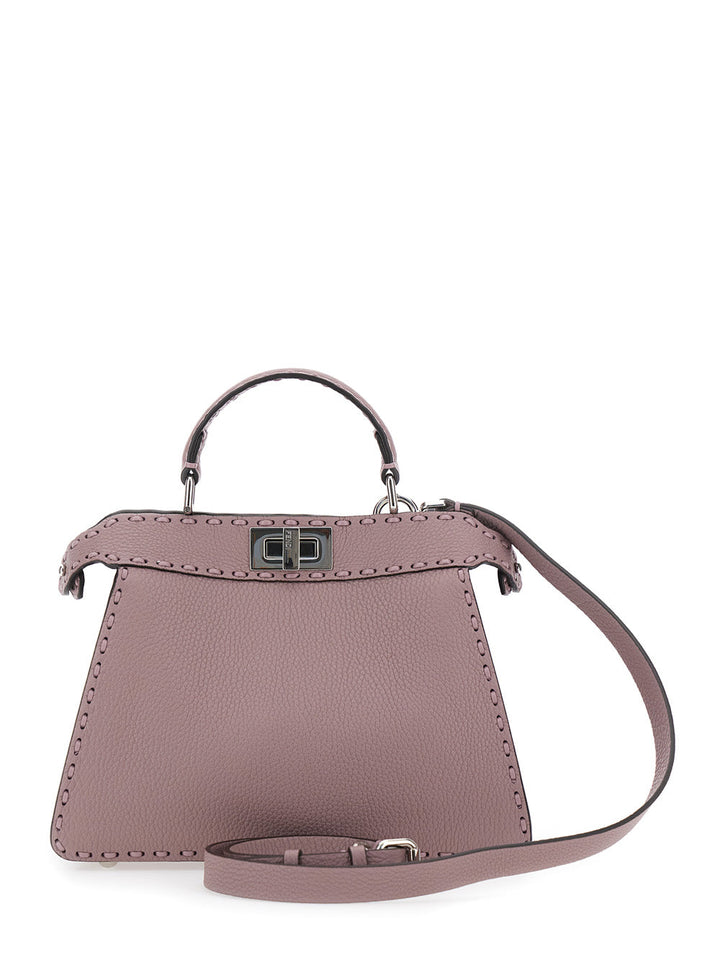 Fendi Women 'Peekaboo Iseeu Small' Pink Handbag With Shoulder Strap In Leather Woman