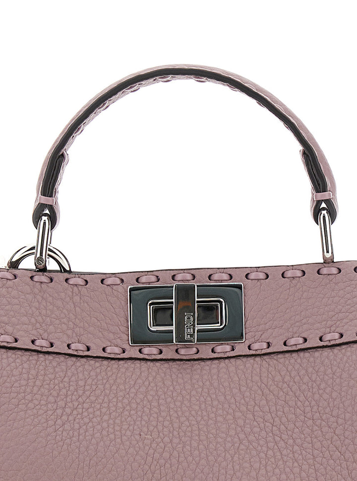 Fendi Women 'Peekaboo Iseeu Small' Pink Handbag With Shoulder Strap In Leather Woman