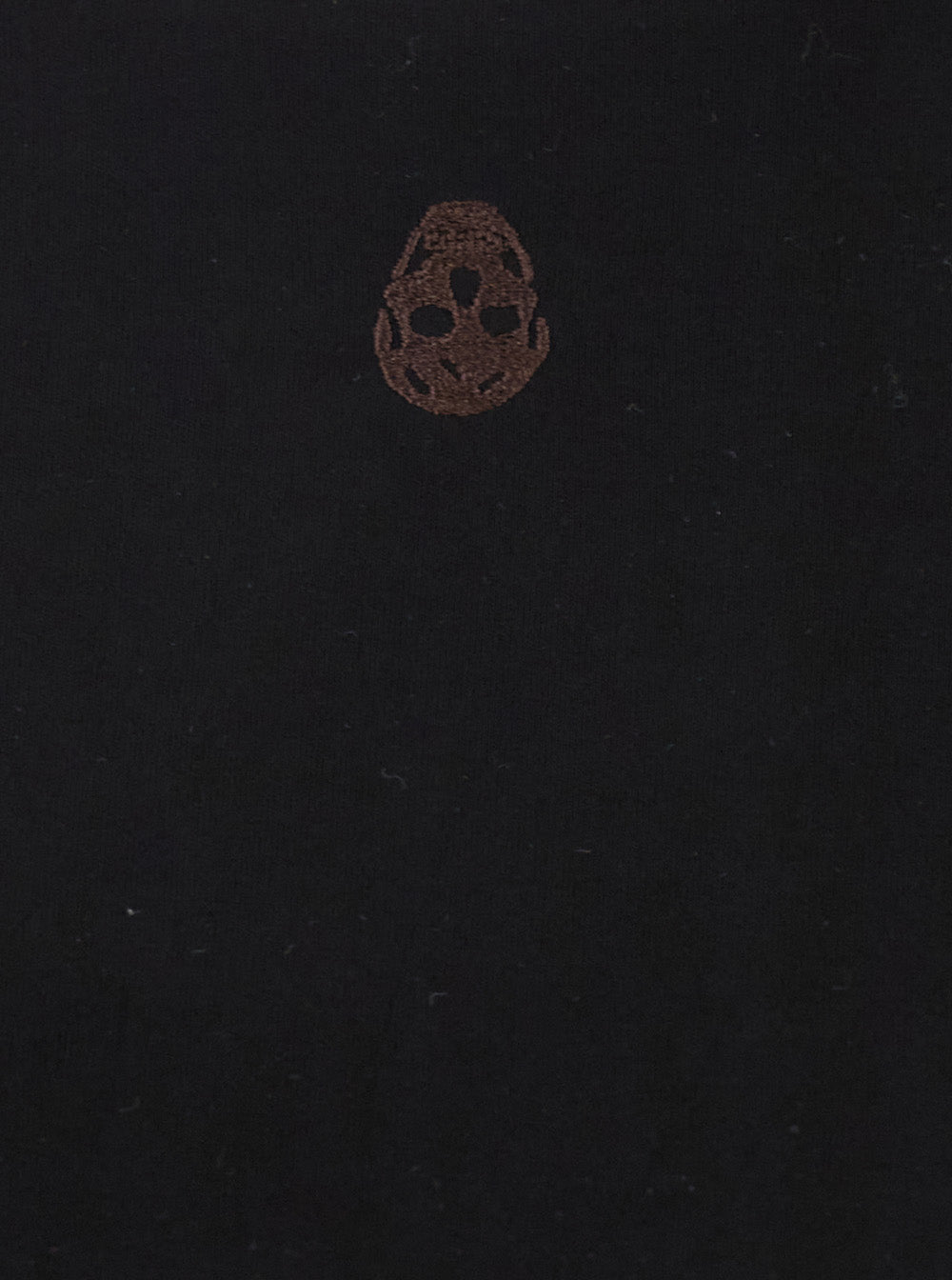 Alexander Mcqueen Women Black Crewneck T-Shirt With Skull Embroidery On The Front In Cotton Woman