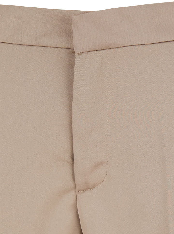 The Andamane Women Beige Pants With Pences On The Front In Tech Fabric Woman