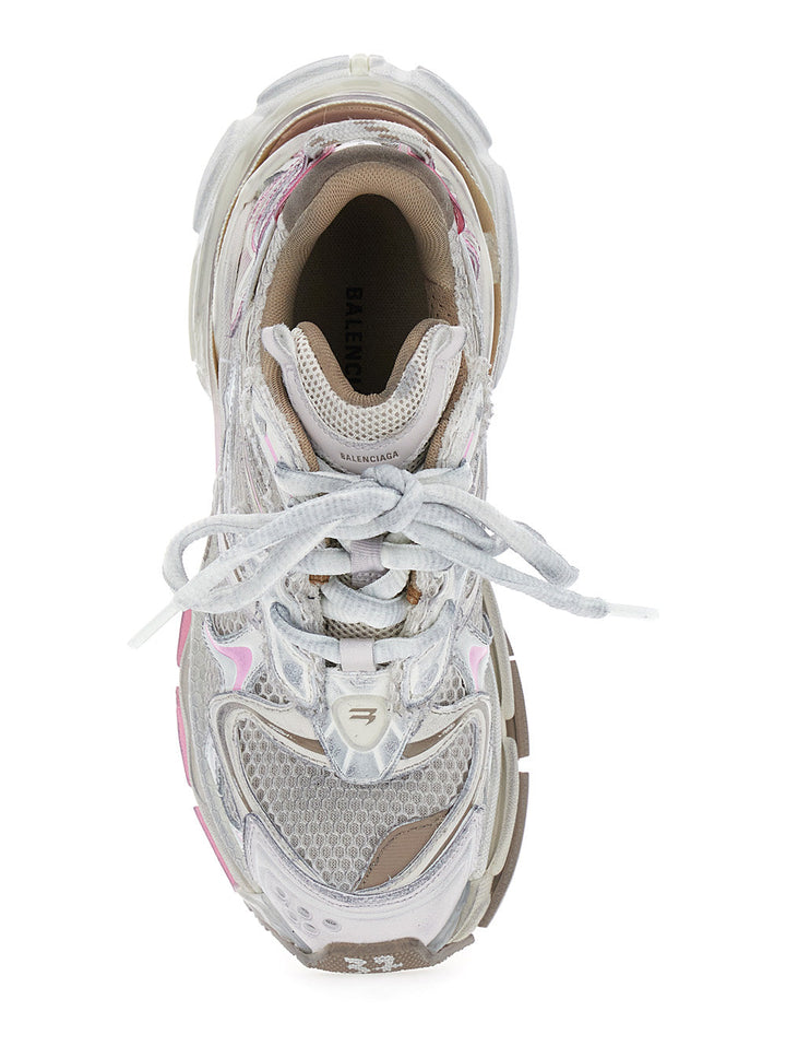 Balenciaga Women 'Runner 2.0' Multicolor Low Top Sneakers With Runner Logo In Tech Fabric Woman