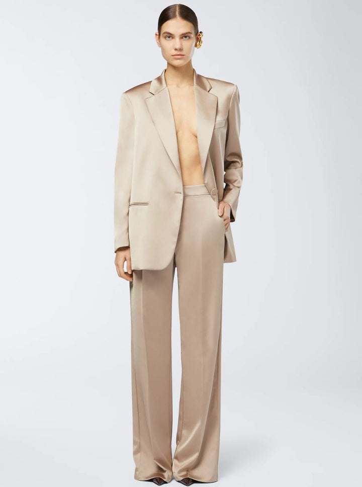 The Andamane Women Beige Pants With Pences On The Front In Tech Fabric Woman