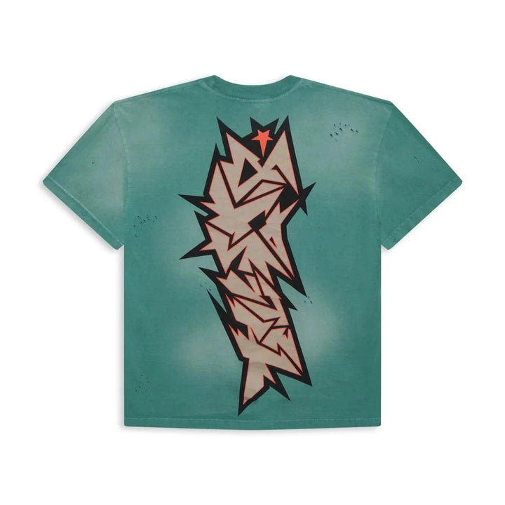 Hellstar Green Crack Print T-Shirt