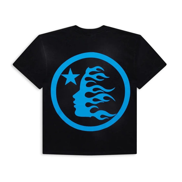 Hellstar Studios Classic T-Shirt Black & Light Blue