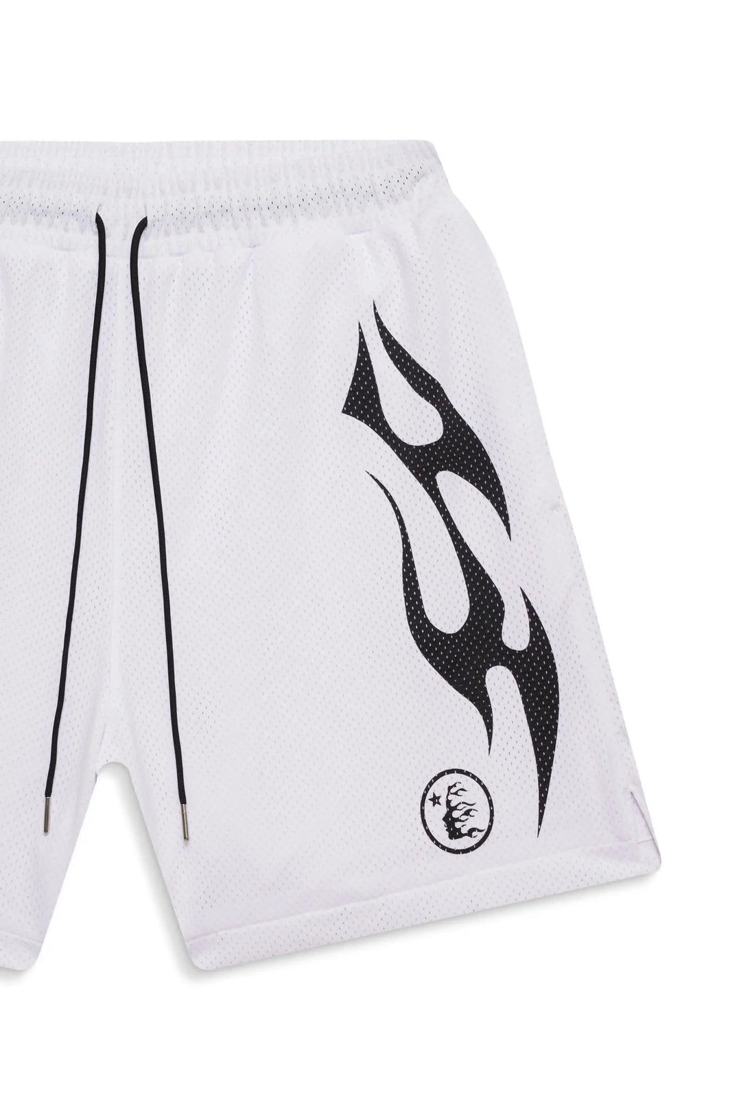 Hellstar Flame Mesh Shorts White