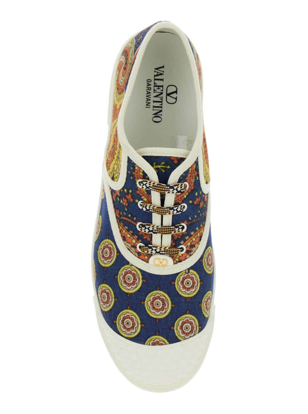 Valentino Garavani Men Multicolor Low Top Sneakerswith All-Over Floral Print In Cotton Man