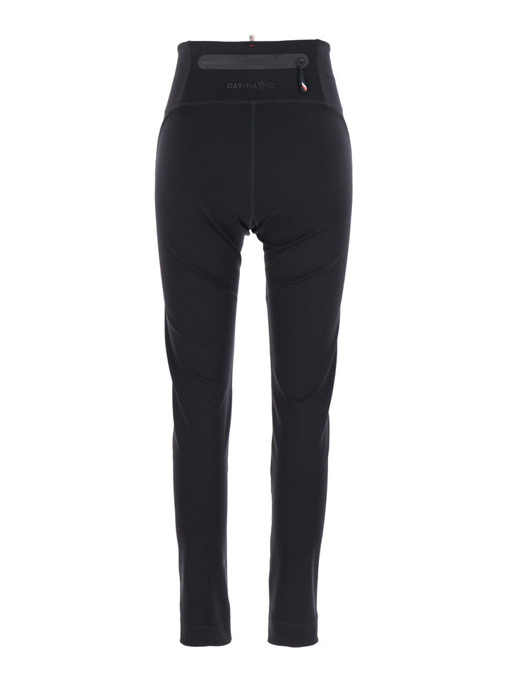 Moncler Grenoble Women Black Leggings With Back Pocket In Tech Fabric Woman