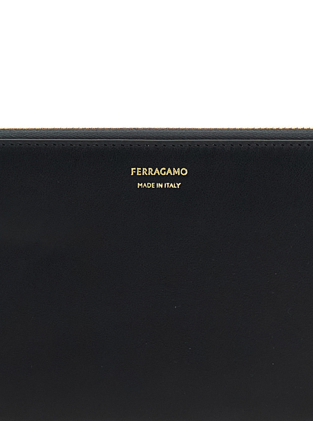 Ferragamo Women 'Continental' Black Wallet With Logo Lettering On The Front In Leather Woman