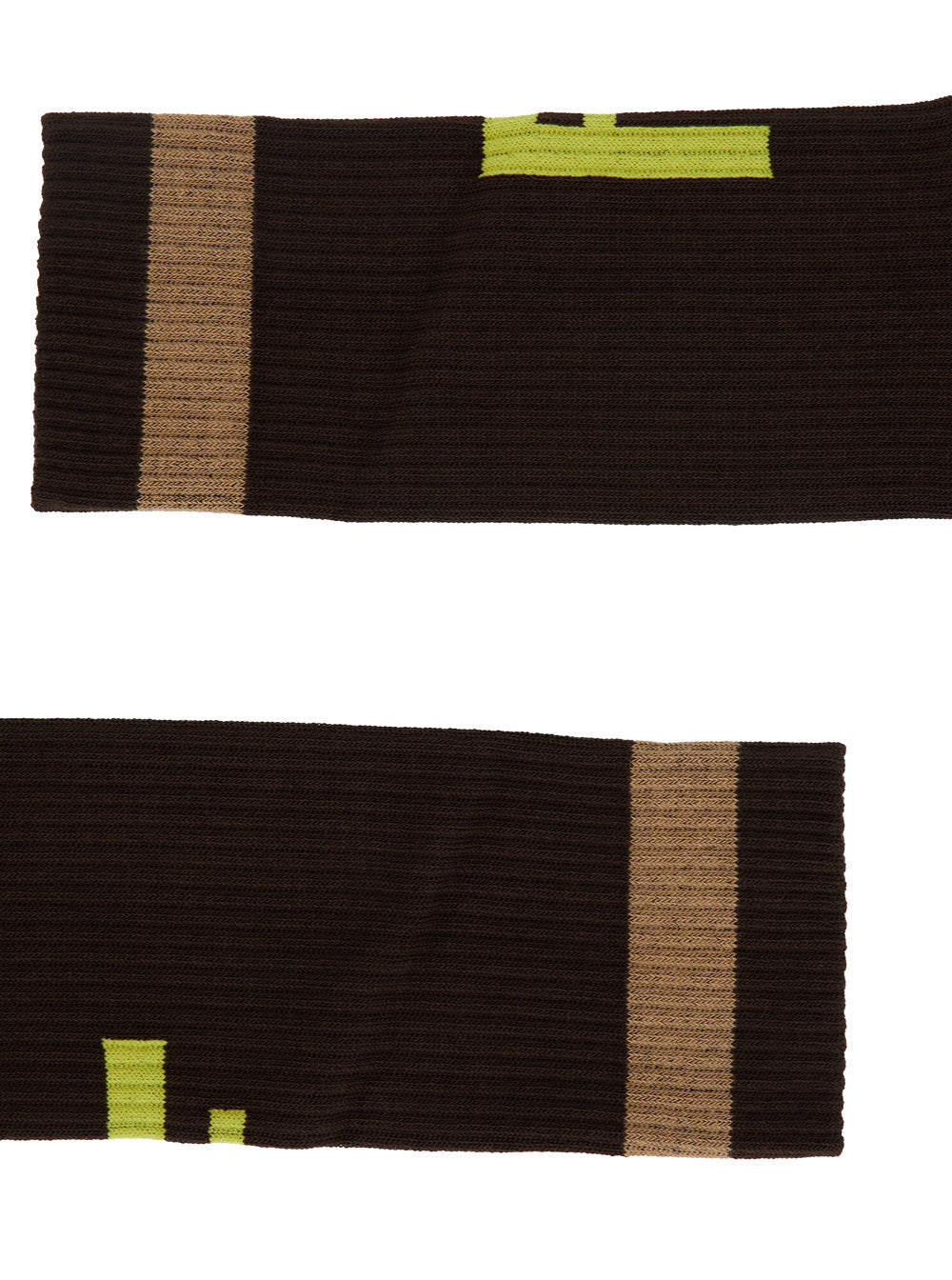Fendi Men Brown Socks With Ff Logo Embroidery In Cotton Blend Man
