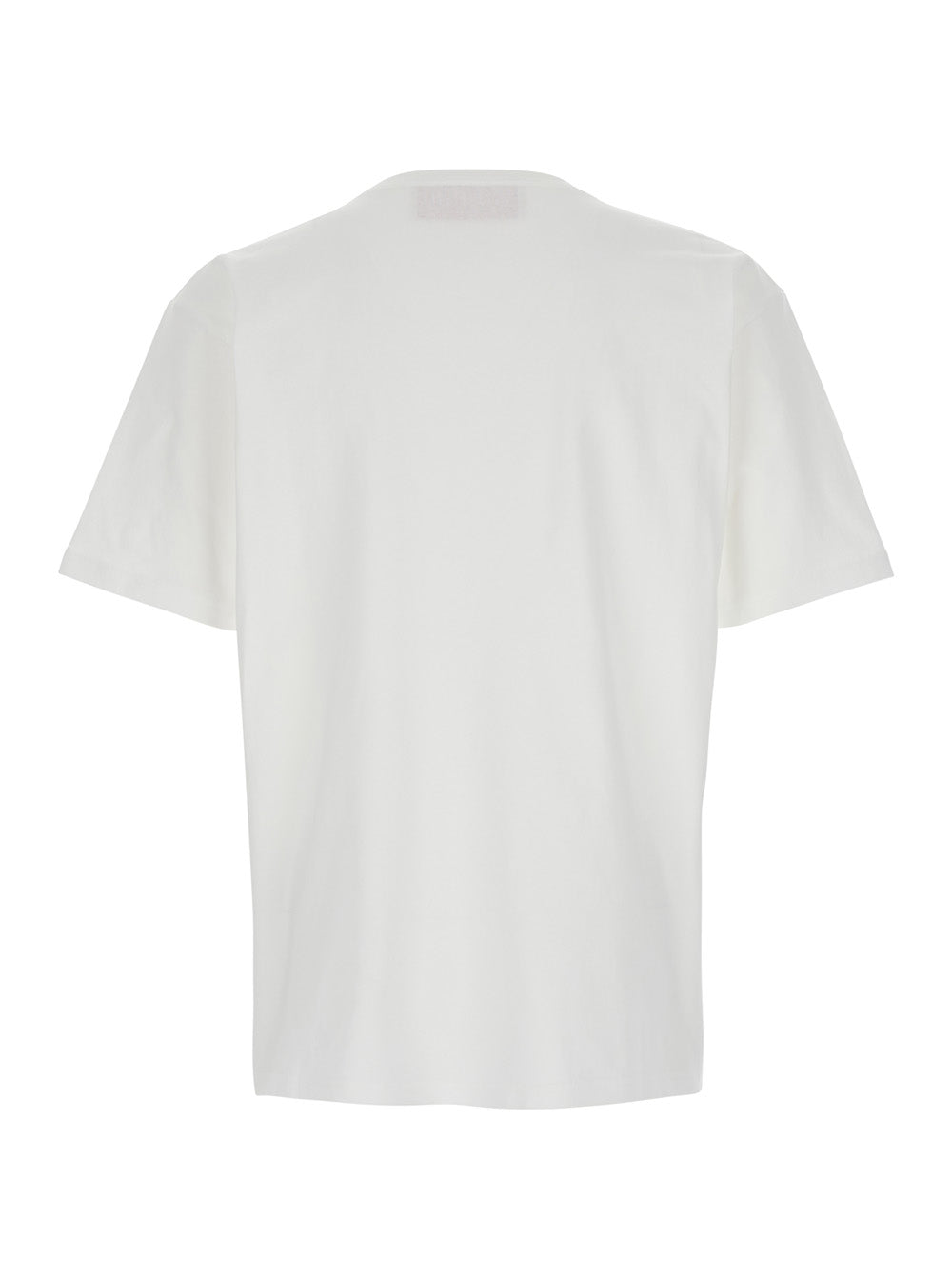 Valentino Men 'Chez' White Crewneck T-Shirt With Maxi Logo Print On The Front In Cotton Man