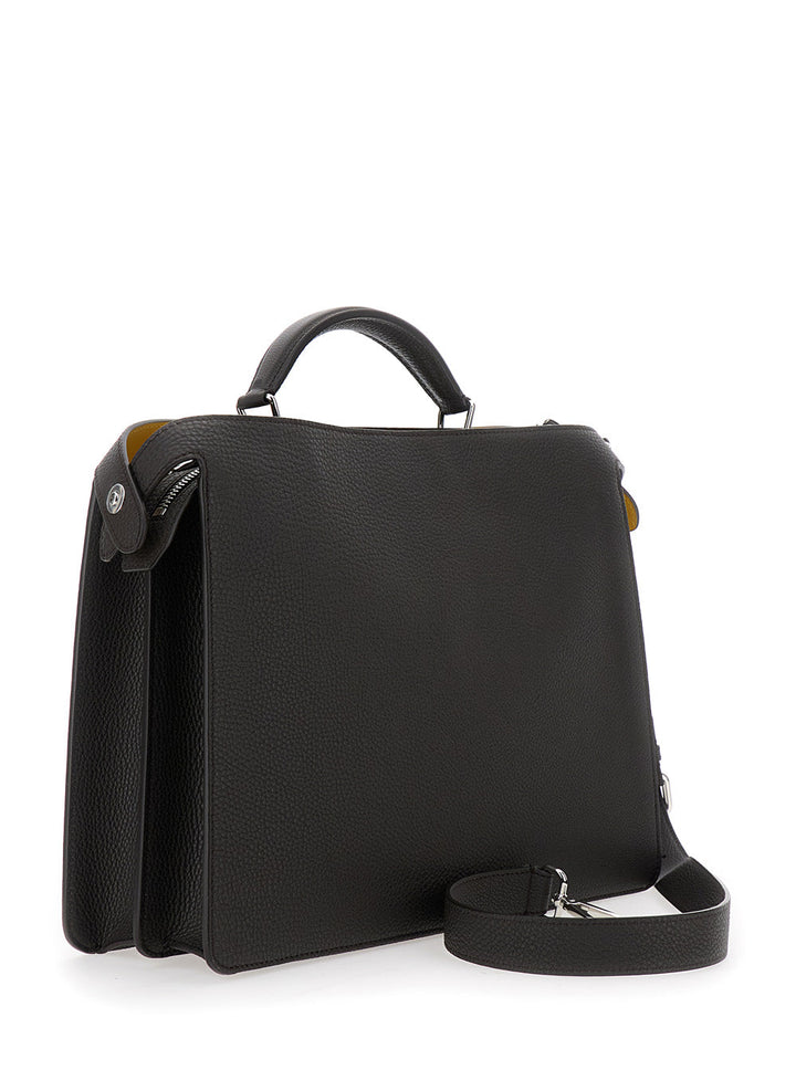 Fendi Men 'Iseeu Medium' Brown Handbag With Removable Internal Pocket In Leather Man