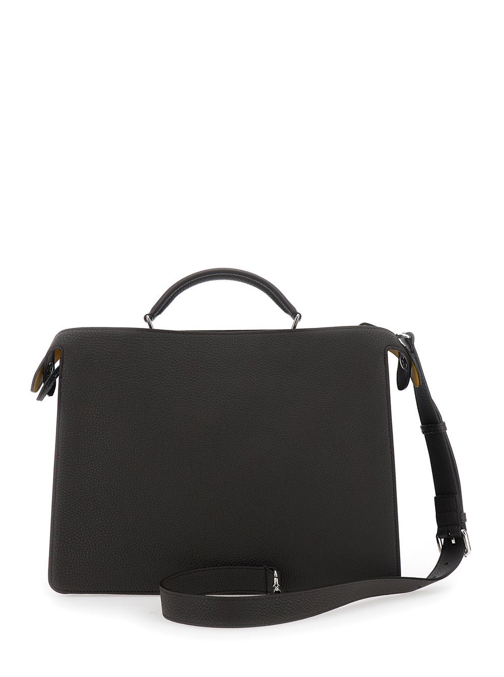 Fendi Men 'Iseeu Medium' Brown Handbag With Removable Internal Pocket In Leather Man