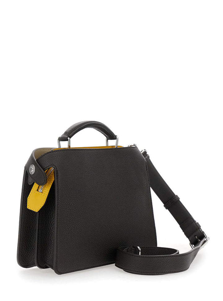 Fendi Men 'Iseeu Small' Brown Handbag With Removable Internal Pocket In Leather Man