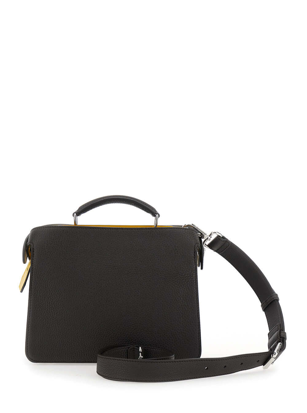 Fendi Men 'Iseeu Small' Brown Handbag With Removable Internal Pocket In Leather Man