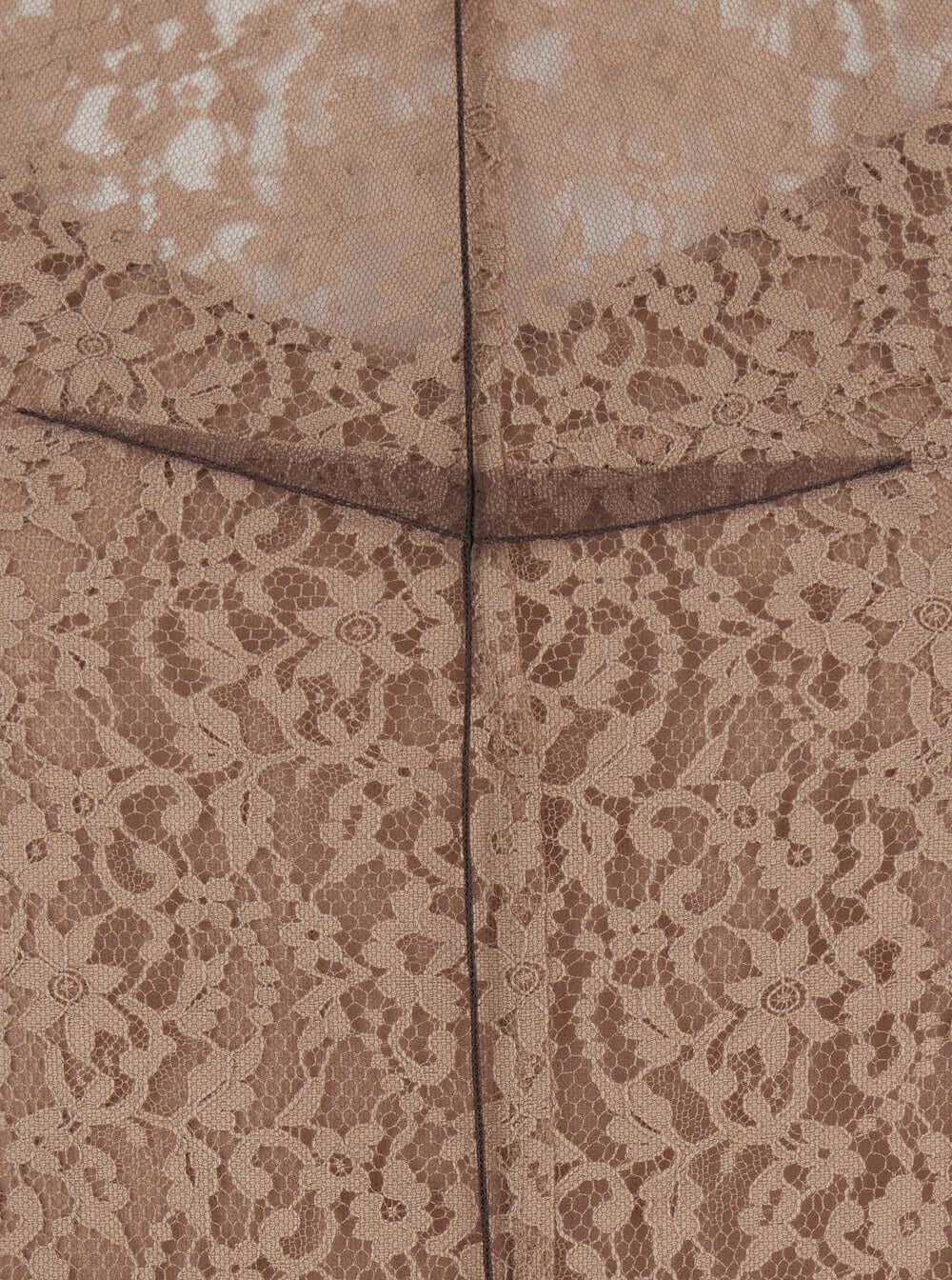 Fendi Women Beige Sleeveless Crewneck Dress With Floral Embroidery In Lace Woman