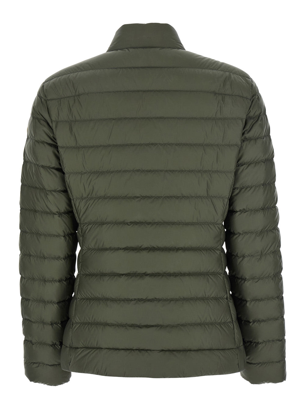 Moncler Women 'Igelle' Green Down Jacket With Logo Plaque On The Zip Puller And Logo Patch On The Sleeve In Tech Fabric Woman