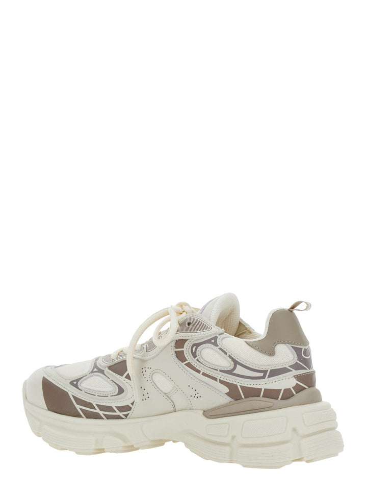 Axel Arigato Women 'Sphere Trip Running' Beige Sneakers With Chunky Sole And Logo On Tongue In Leather And Fabric Blend Woman