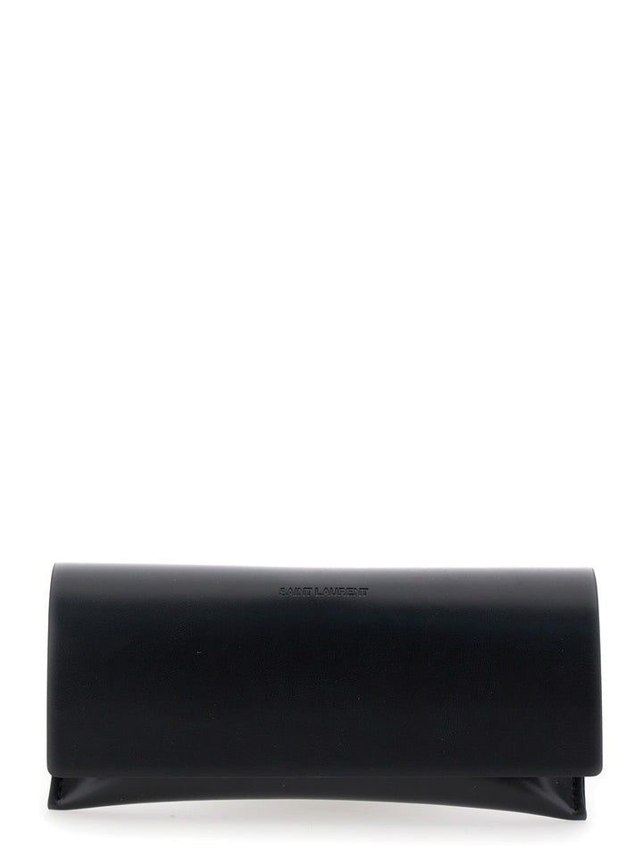 Saint Laurent Women 'Amelia' Brown Sunglasses With Floating Frame And Tortoiseshell Print In Acetate Woman