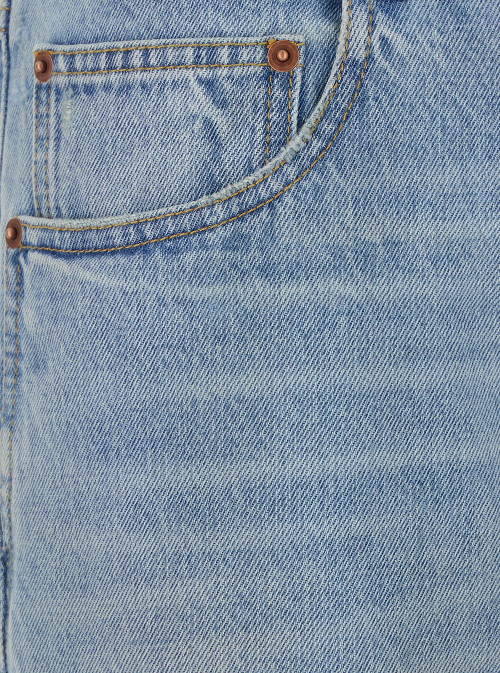 Saint Laurent Men Light Blue Five Pocket Jeans With Logo Patch On The Back In Denim Man