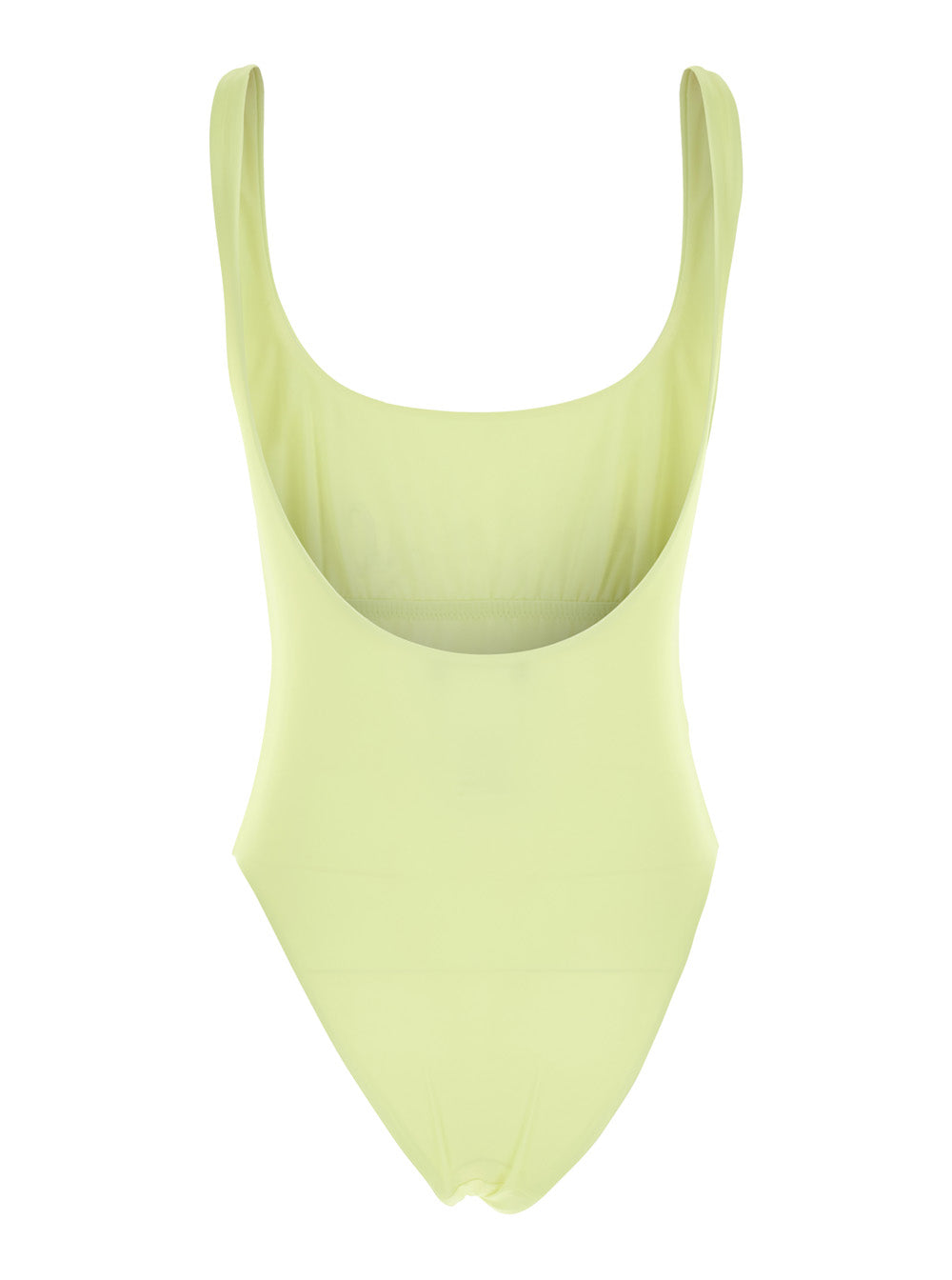 Versace Women Yellow One-Piece Swimsuit With Medusa Print And Logo Lettering On The Front In Tech Fabric Woman