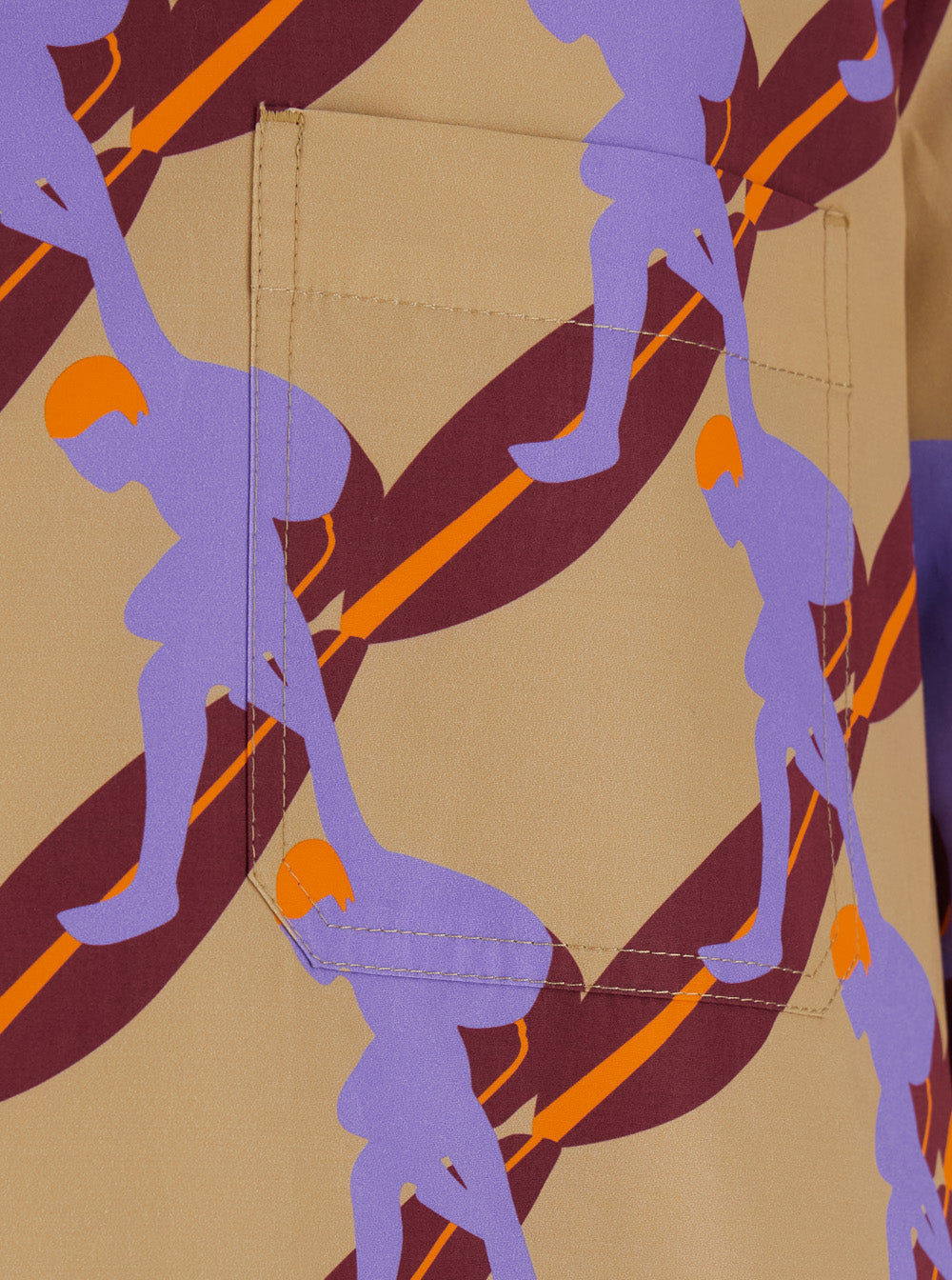 Gucci Men Multicolor Bowling Shirt With Cuban Collar And All-Over Print In Cotton Man