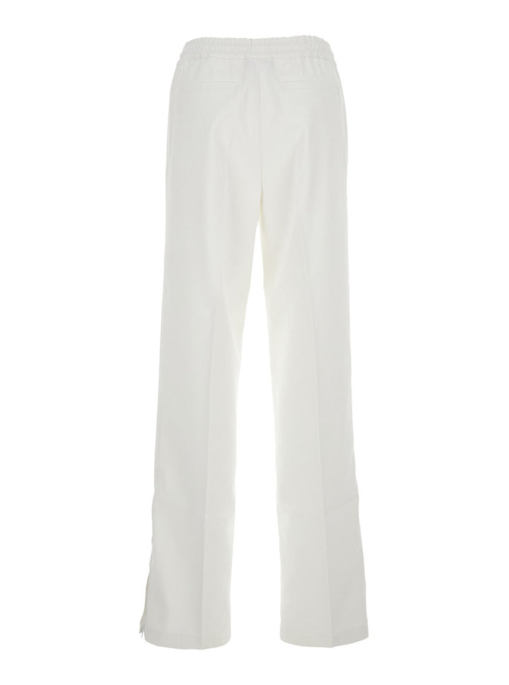 Gucci Women White Pants With Elastic Drawstring Waist In Tech Fabric Woman
