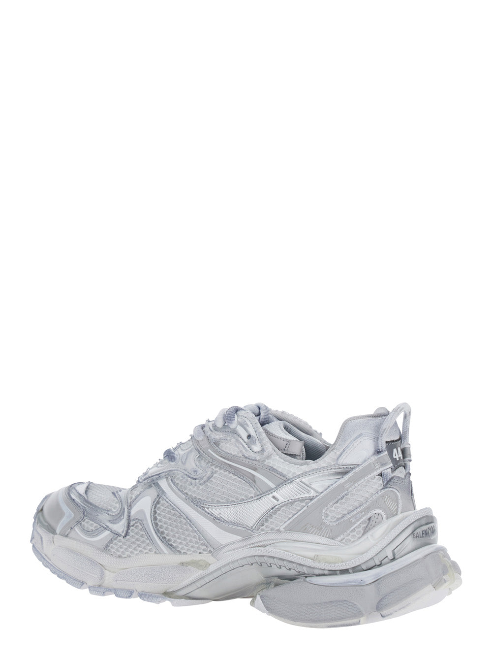 Balenciaga Men Grey Low Top Sneakers With Logo Lettering On The Heel And Panelled Design In Tech Fabric Man