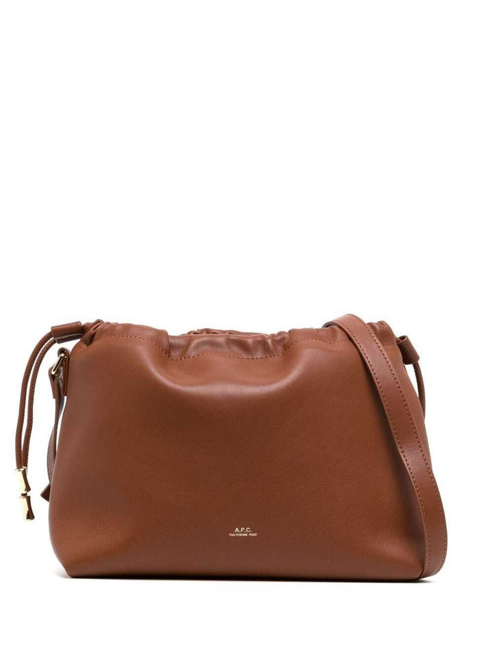 A.P.C. Women Btown Crossbody Bag With Logo Lettering On The Front And Drawstring Closure In Ecoleather Woman