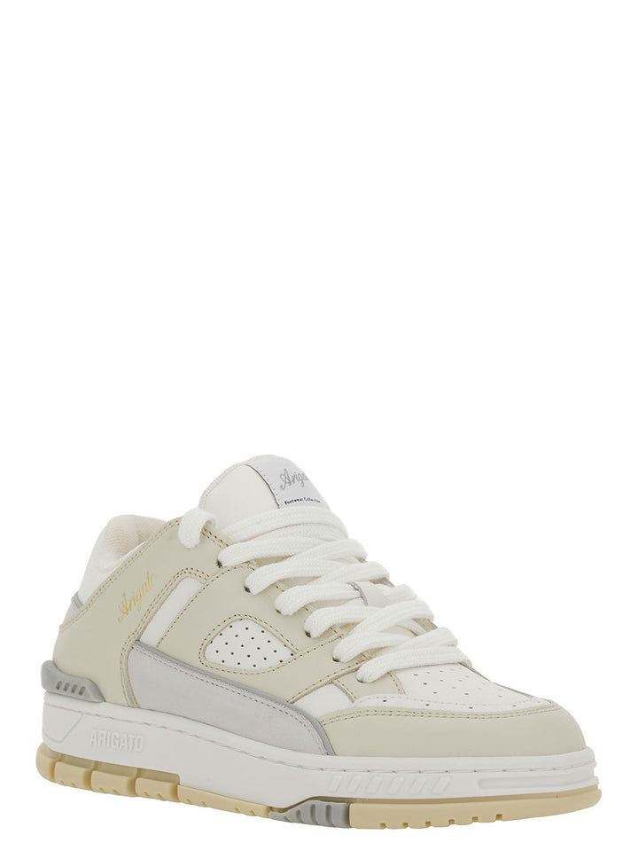 Axel Arigato Women 'Area Lo' White And Beige Sneakers With Logo Detail In Leather Blend Woman