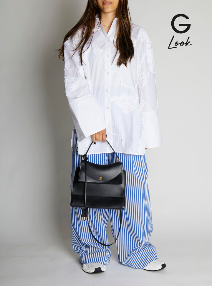 Balenciaga Women 'Nano' Black Medium Handbag With Adjustable And Removable Shoulder Strap And Embossed Logo Lettering On The Rear In Leather Woman