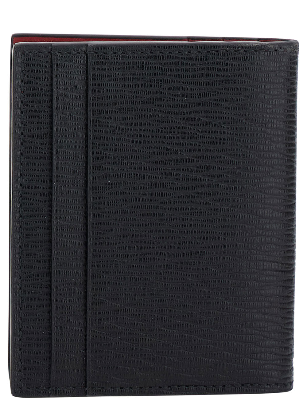 Ferragamo Men Black Card-Holder With Gancini Detail In Leather Man