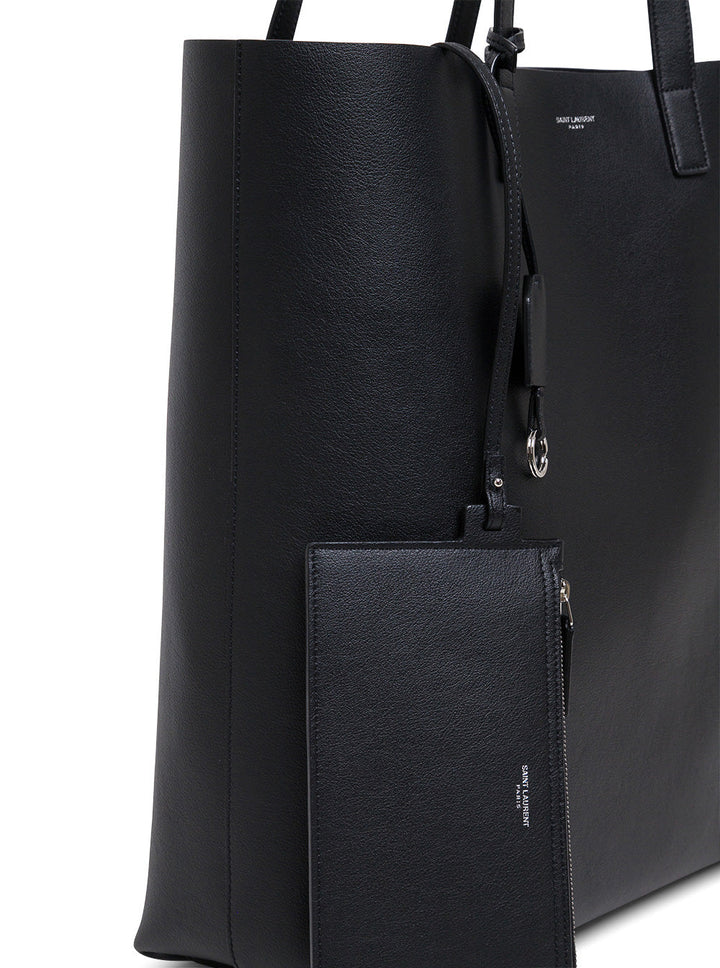 Saint Laurent Men Shopping Bold Handbag In Black Leather