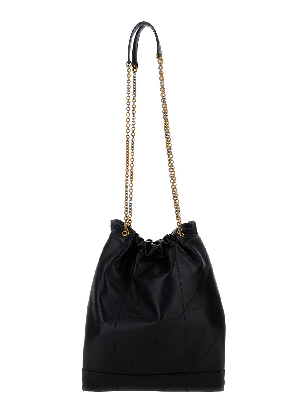 Saint Laurent Women 'Jamie 4.3 Pochon' Black Crossbody Bag With Cassandre In Quilted Leather Woman