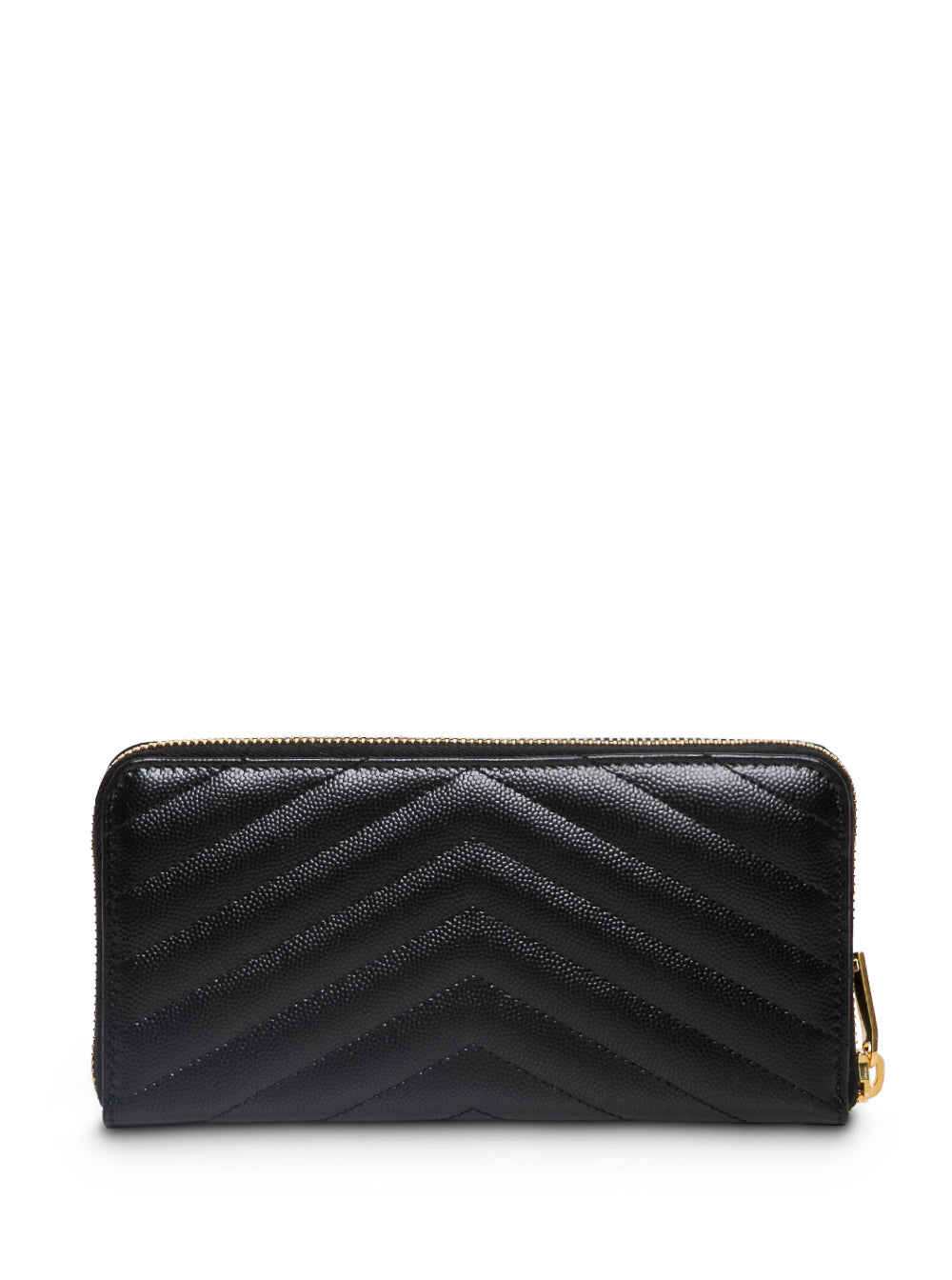 Saint Laurent Women Black Leather Monogram Wallet