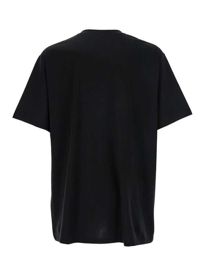 Balmain Men Black Crewneck T-Shirt With Logo Lettering On The Front In Cotton Man