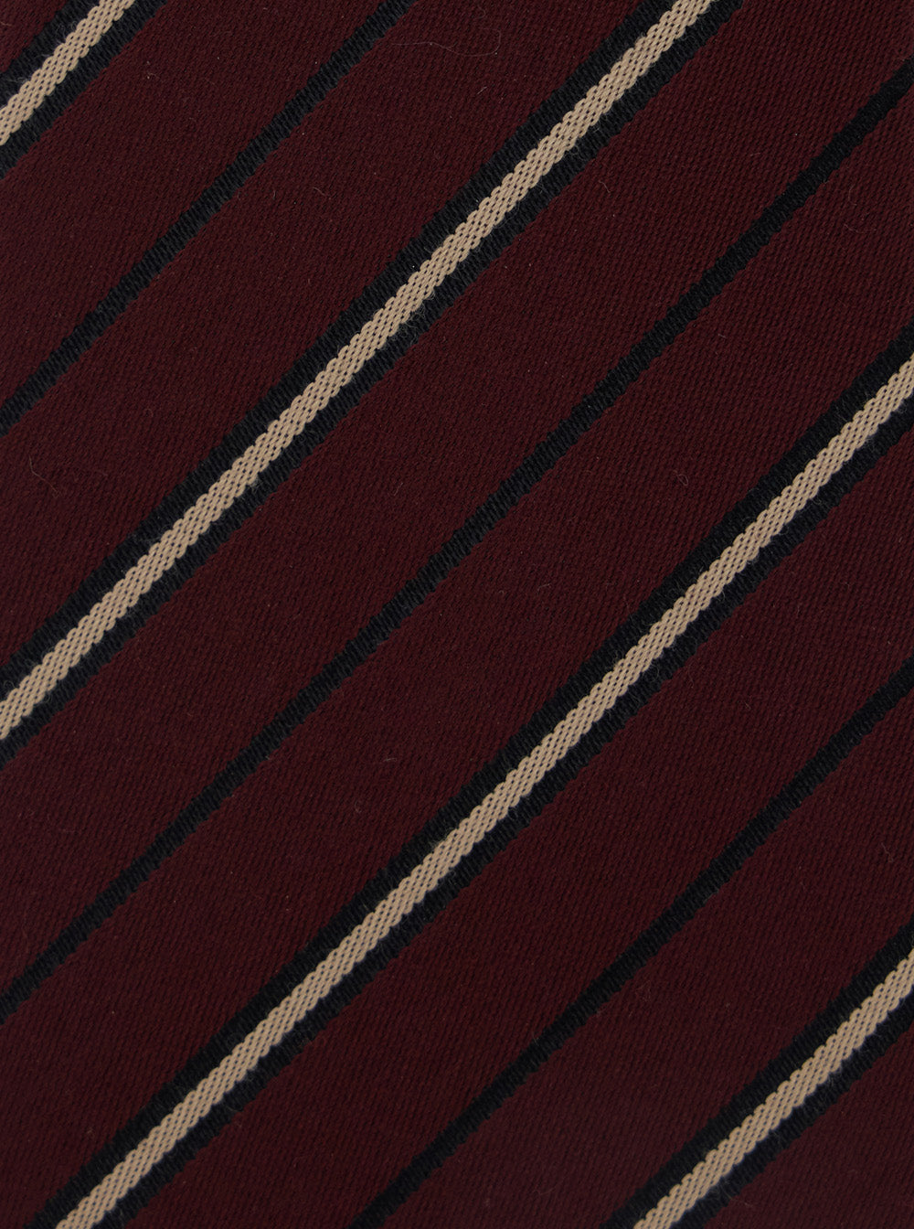 Saint Laurent Women Bordeaux Tie With Rear Tie Closure And All-Over Stirped Motif In Wool And Silk Woman