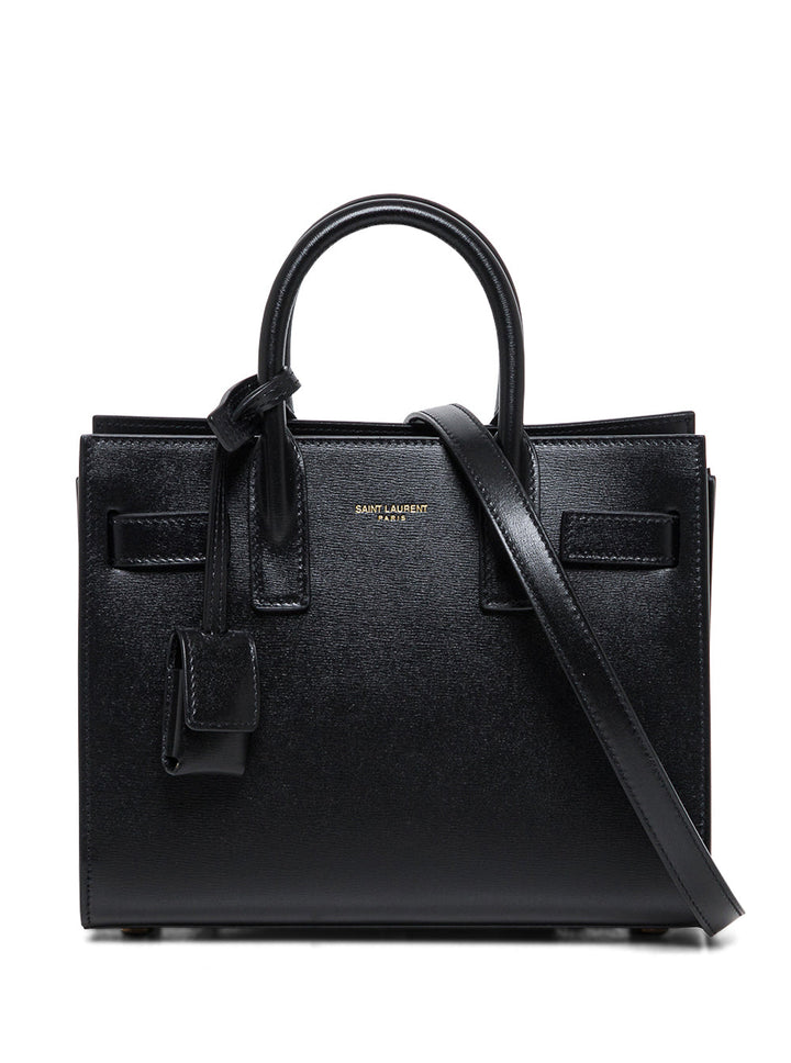 Saint Laurent Women Nano Sac Du Jour Black Leather Handbag
