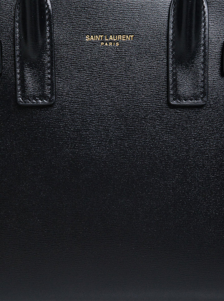 Saint Laurent Women Nano Sac Du Jour Black Leather Handbag