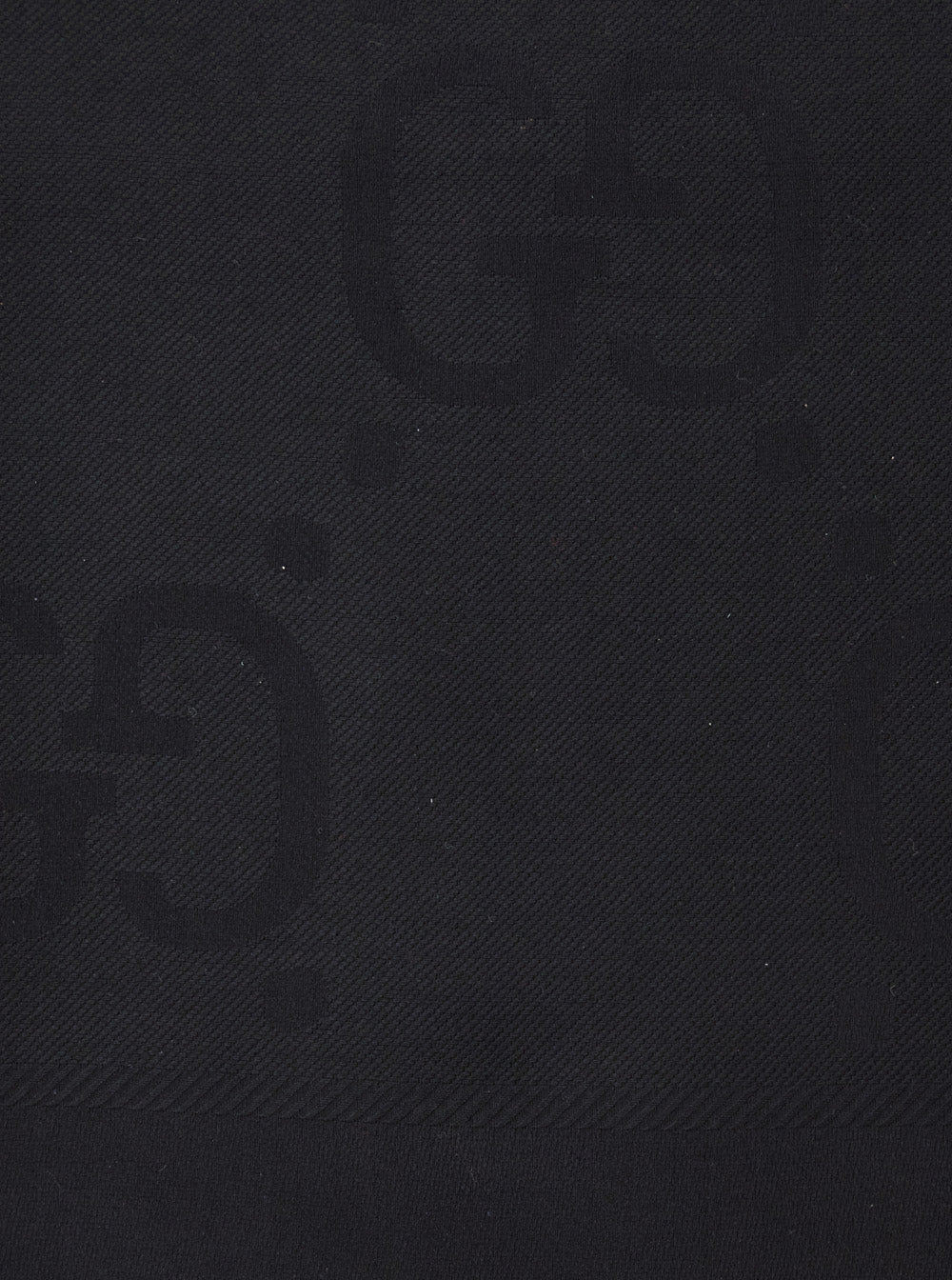 Gucci Women Black Scarf With Gg All-Over Motif In Wool Woman