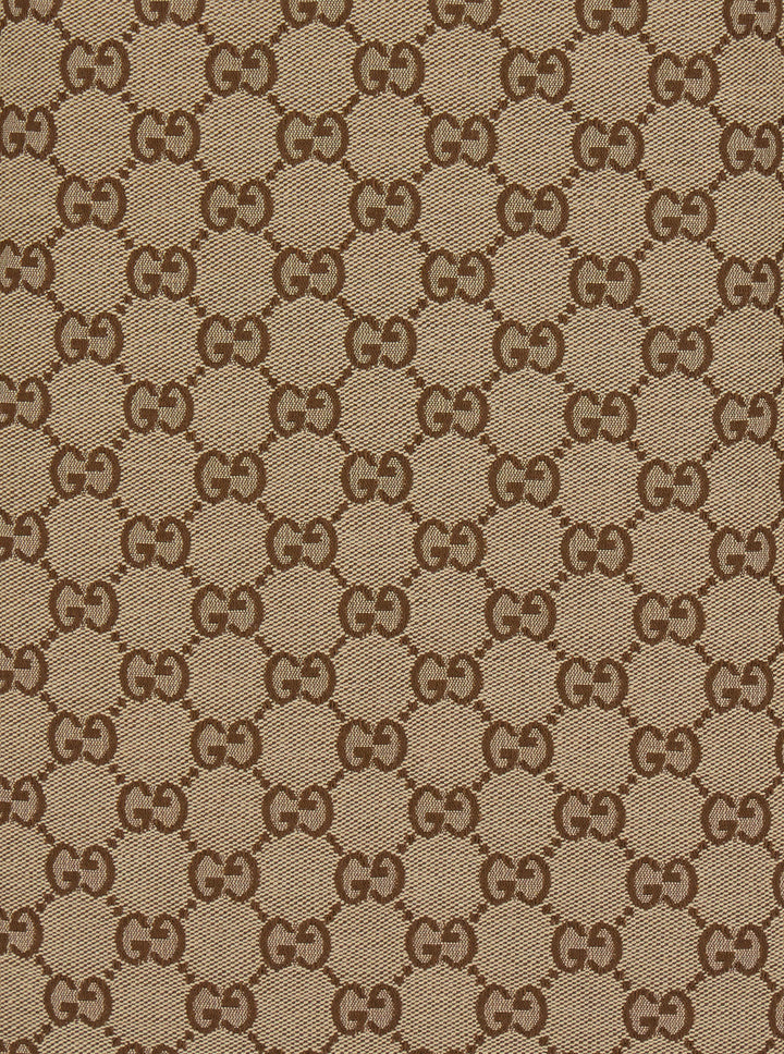 Gucci Women Beige Crewneck Mini Dress With Horsebit On The Front In Gg Canvas Woman