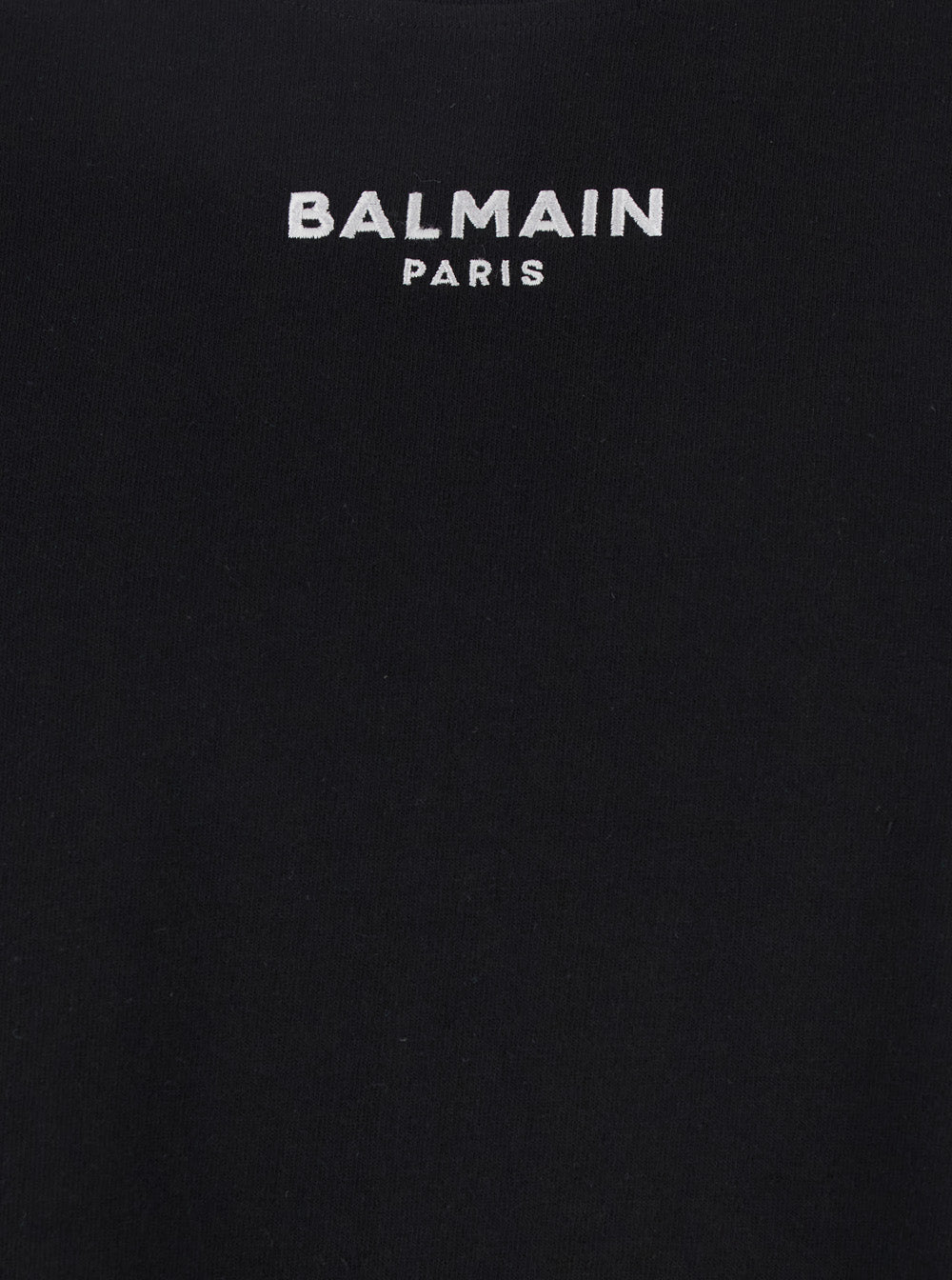 Balmain Men Black Crewneck Sleeveless Top With Logo Lettering Embroidery On The Front In Cotton Man