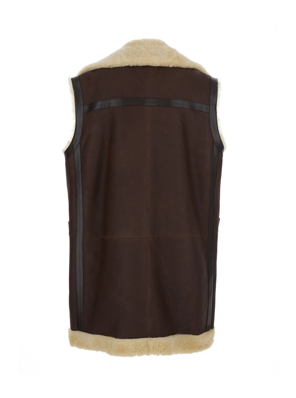 Bottega Veneta Women Brown Shearling Coat With Front Button Closure And Side Pockets In Leather Woman