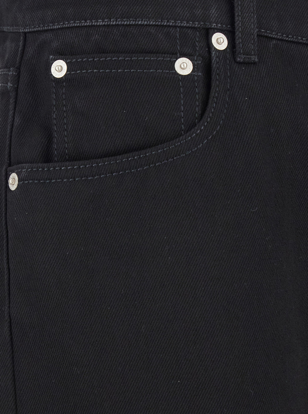 Alexander Mcqueen Men Black Jeans With Belt Loops And Logo Patch On The Rear In Denim Man