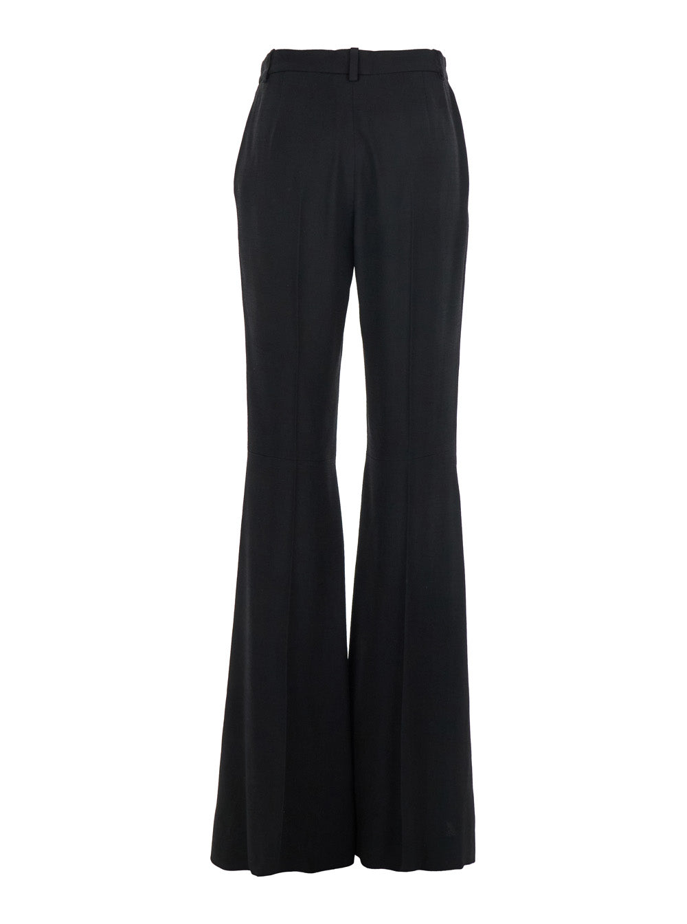 Balenciaga Women Black Pants With Belt Loops And Flared Leg In Viscose Woman