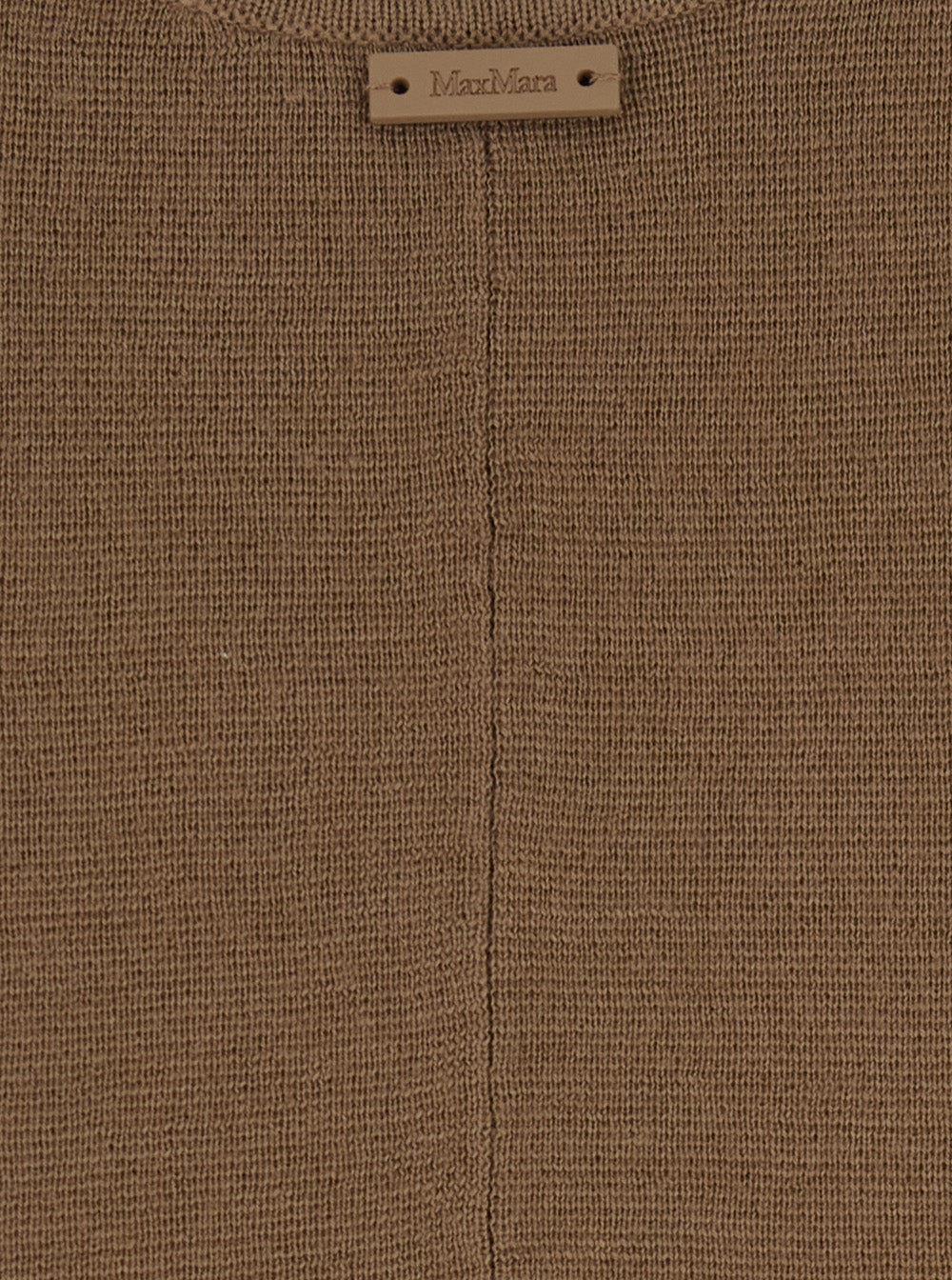 Max Mara Women 'Aceri' Brown Dress With Round Neck And Rear Single Slit In Wool Woman